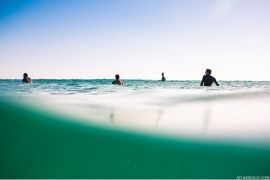 Surfers Line Up